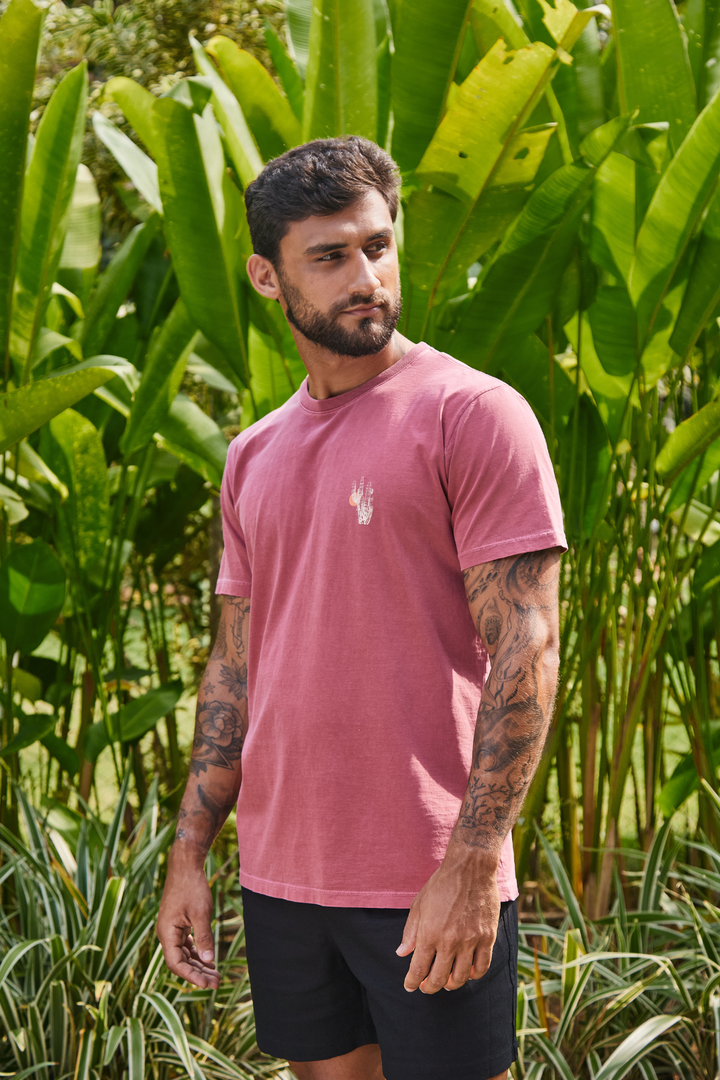 Camiseta Estonada Biomas  - Mandacaru - Bordo