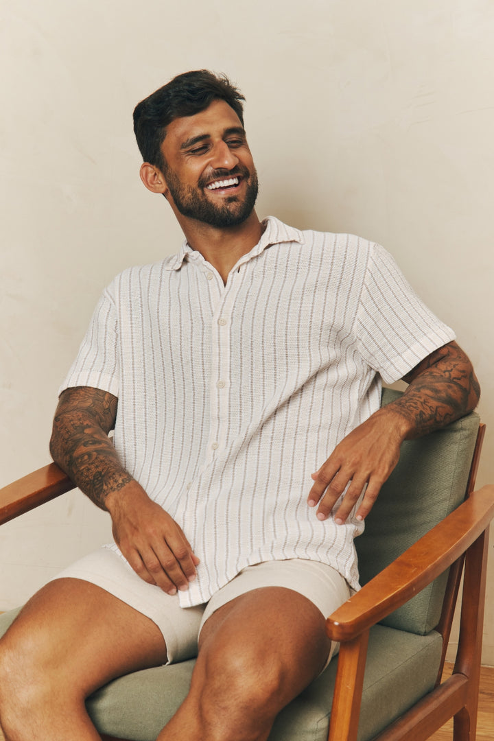 Camisa Texturizada Atlântica - Off-White