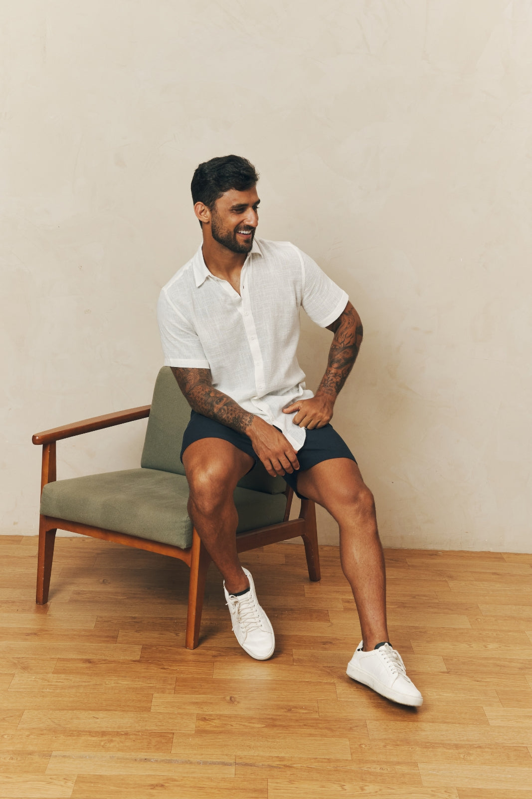 Short de Linho Caraíva - Azul Marinho