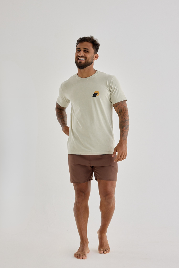 Camiseta Estonada Paradise - Areia