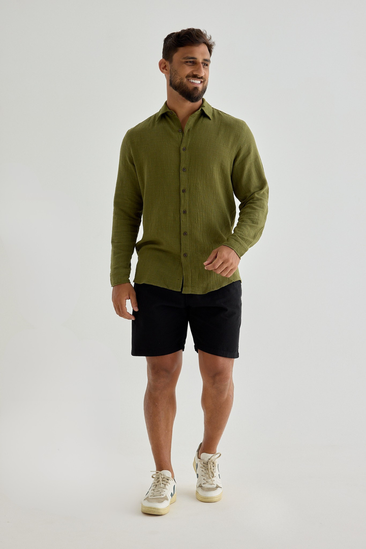 Camisa Mar Manga Longa - Verde
