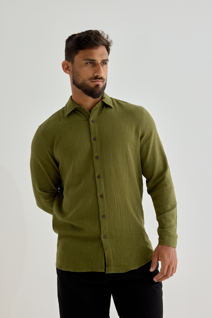 Camisa Mar Manga Longa - Verde