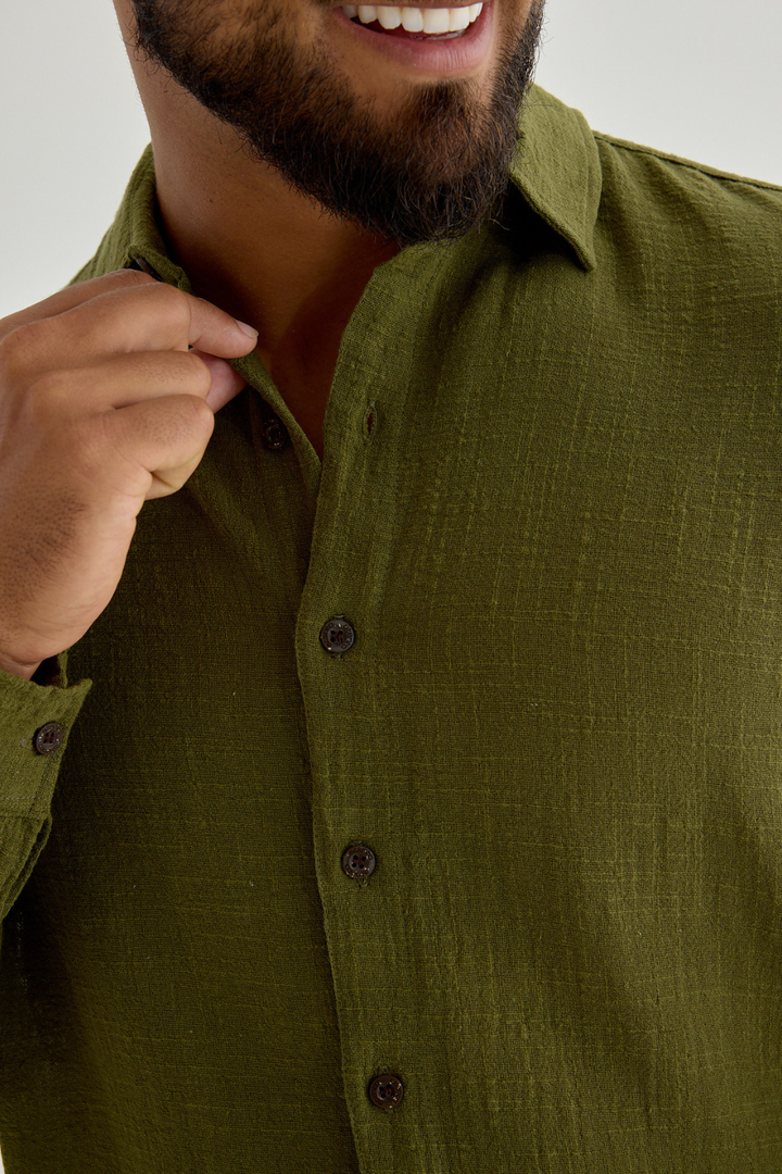 Camisa Mar Manga Longa - Verde