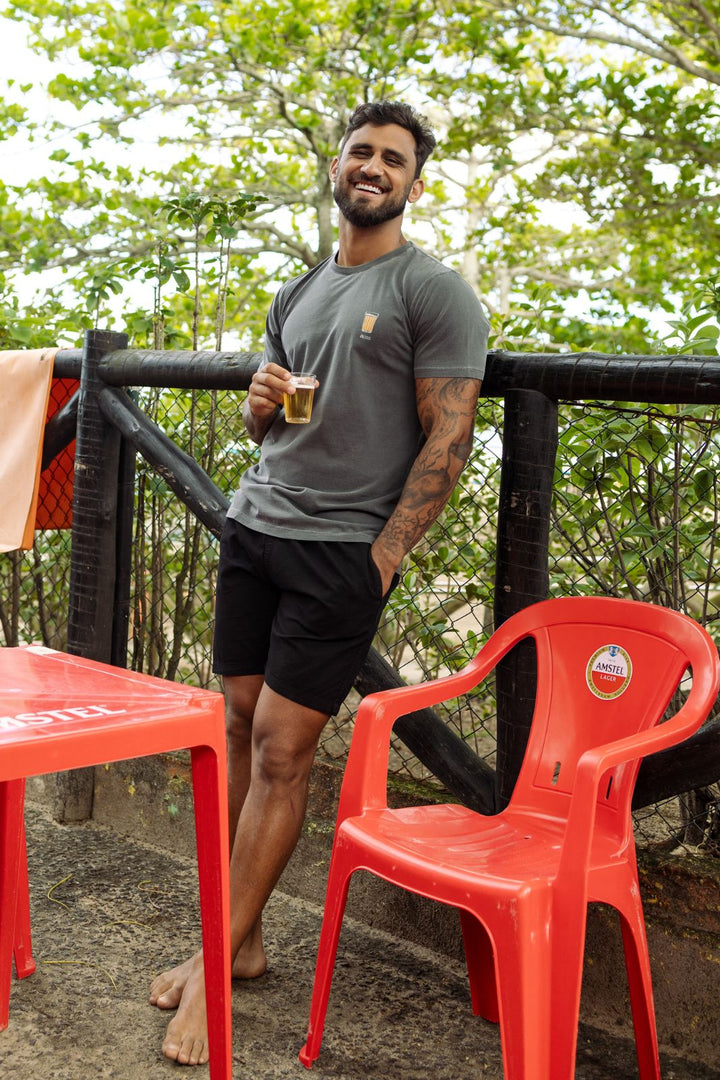 Camiseta Estonada - Entre Histórias - Cinza