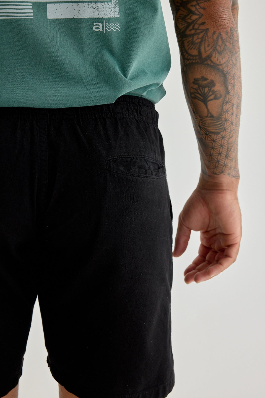 Short de Sarja Walk Ocean - Preto