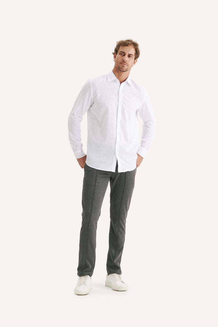 Camisa Cambray Manga Longa - Branca