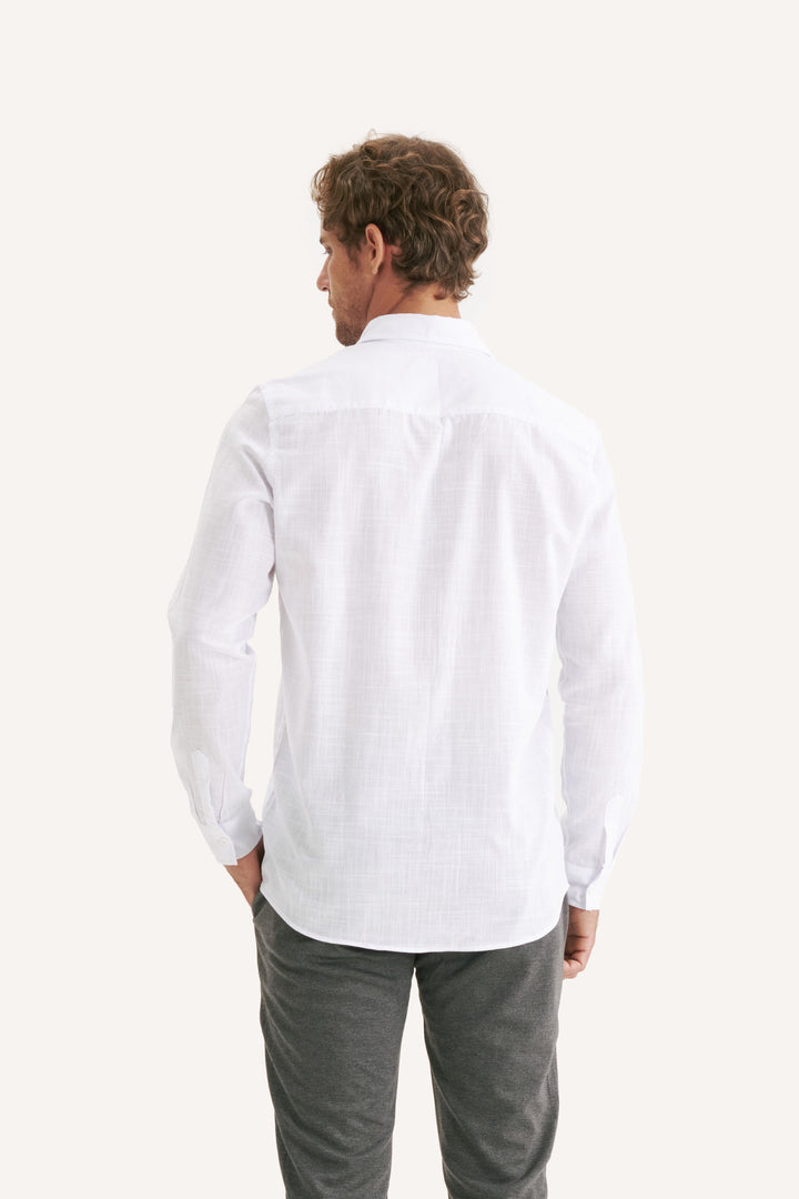 Camisa Cambray Manga Longa - Branca