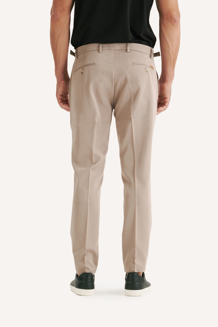 Calça de Alfaiataria Ravena com Fivela - Caqui