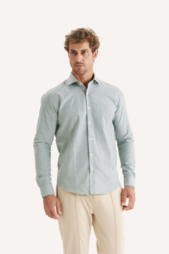 Camisa de Linho Lucca - Verde Claro