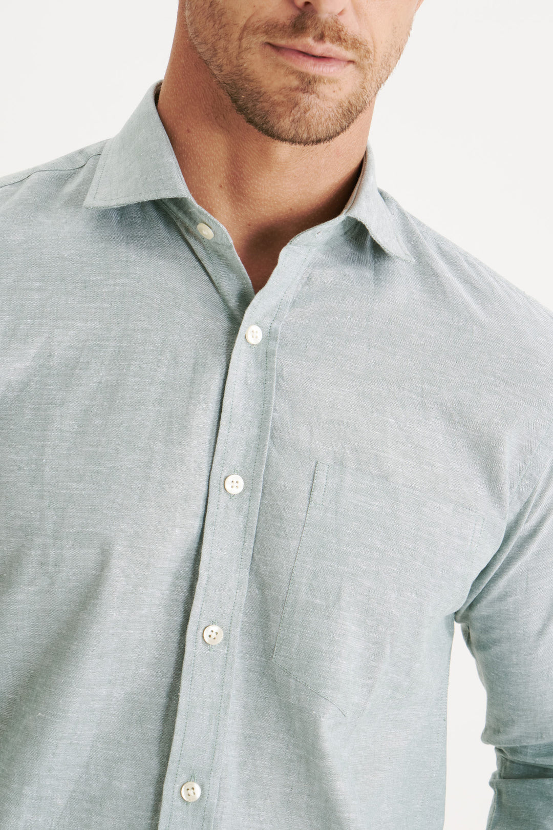 Camisa de Linho Lucca - Verde Claro
