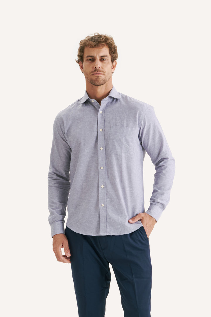 Camisa de Linho Lucca - Azul Claro