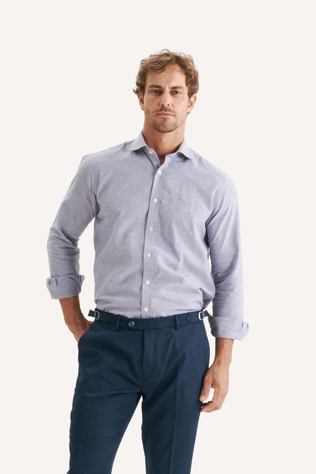 Camisa de Linho Lucca - Azul Claro