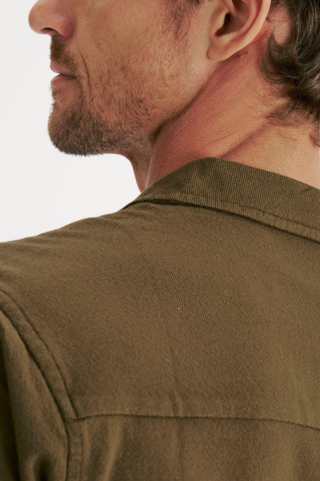 Camisa Blanc Gola Cubana - Verde Musgo