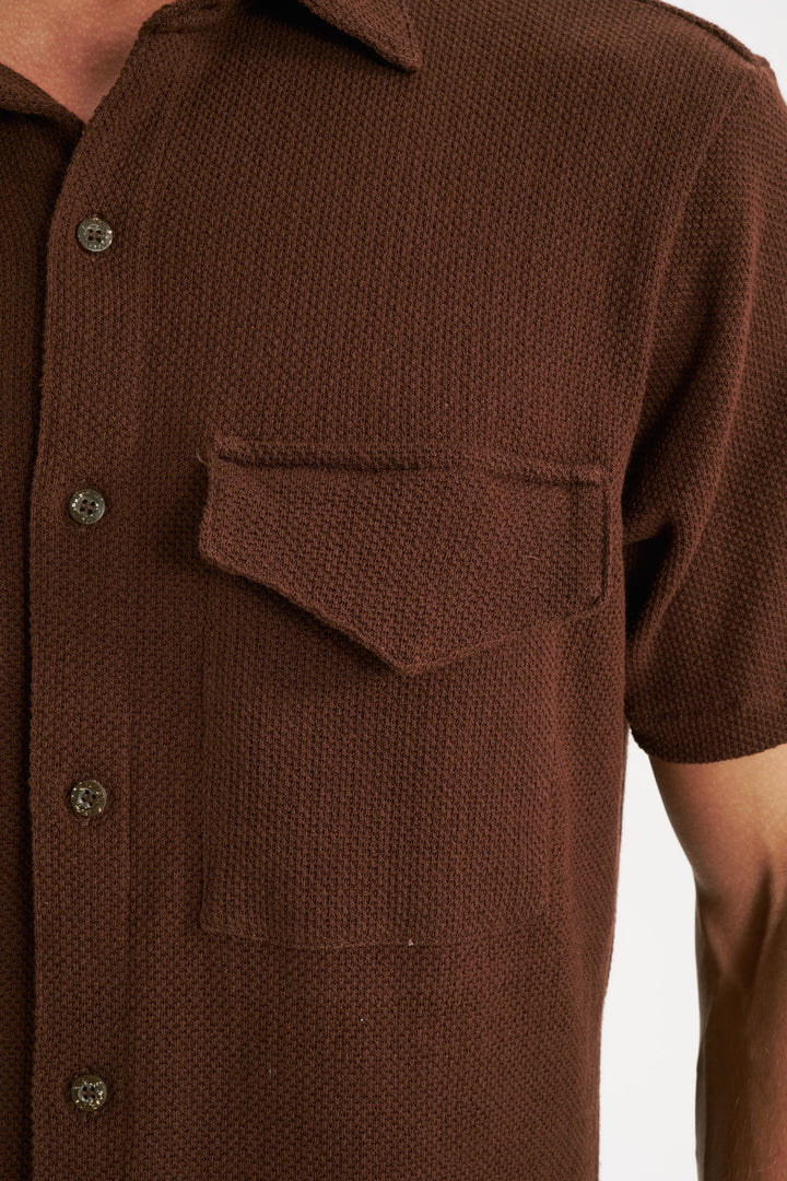 Camisa Texture - Marrom