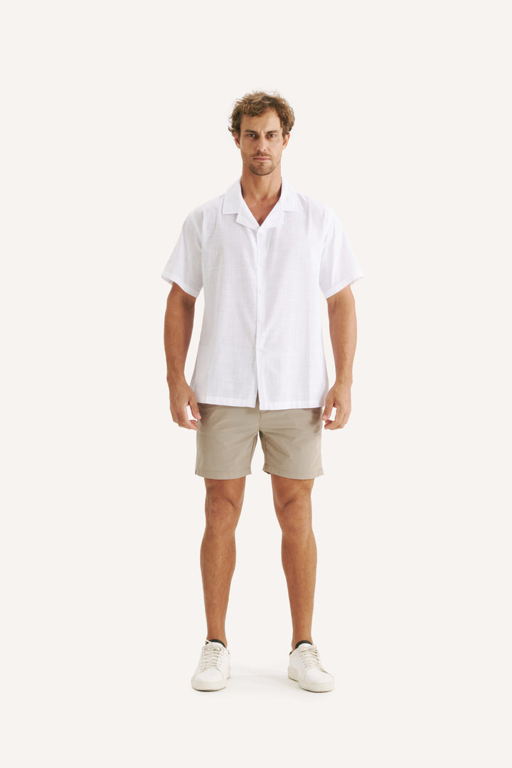 Camisa Cambray Gola Cubana - Branca
