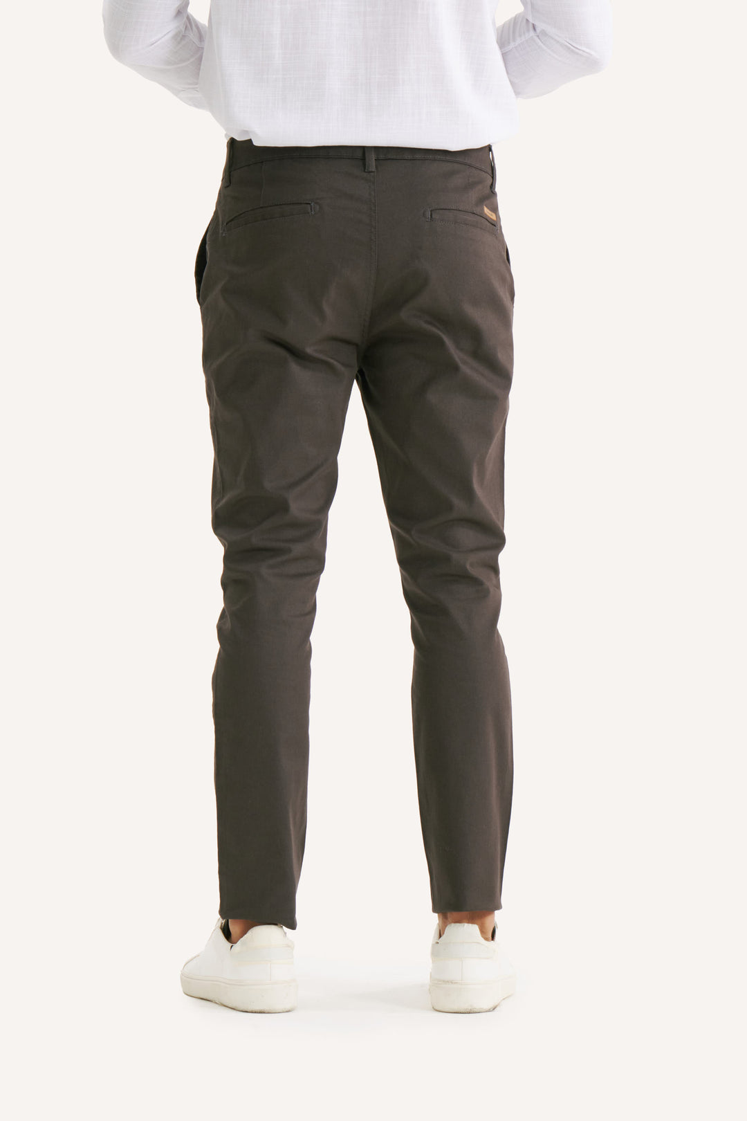Calça de Sarja Slim Fit - Chumbo