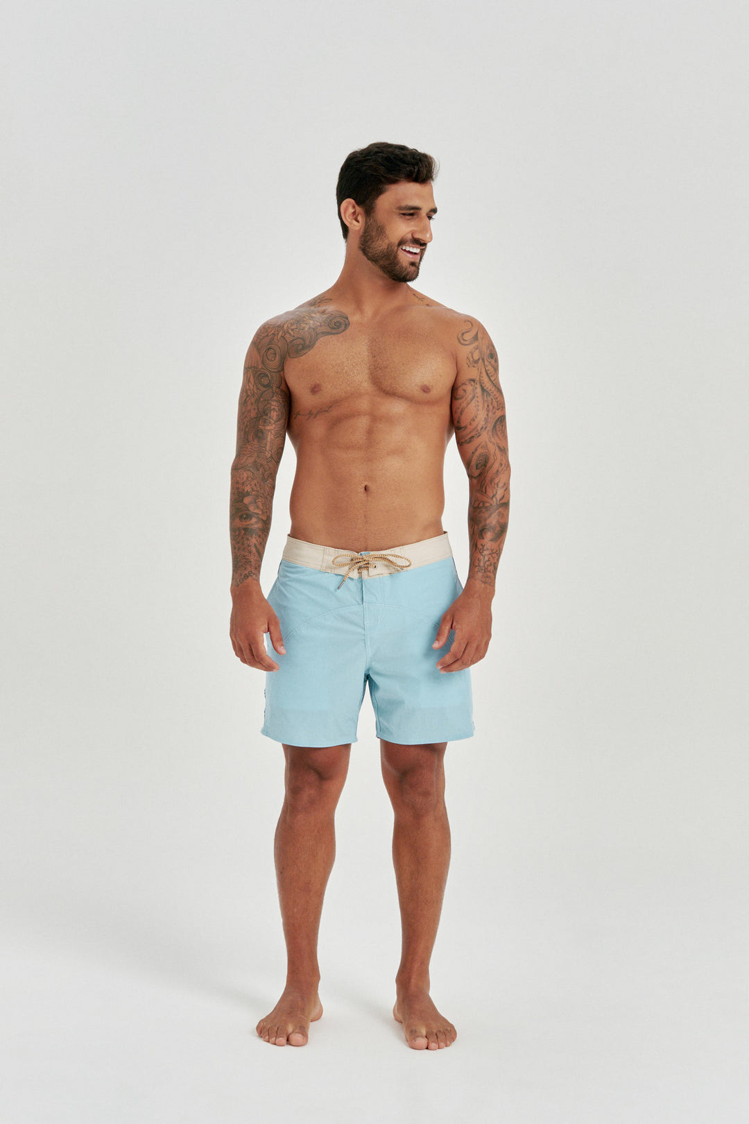 Boardshort Recorte- Azul Claro