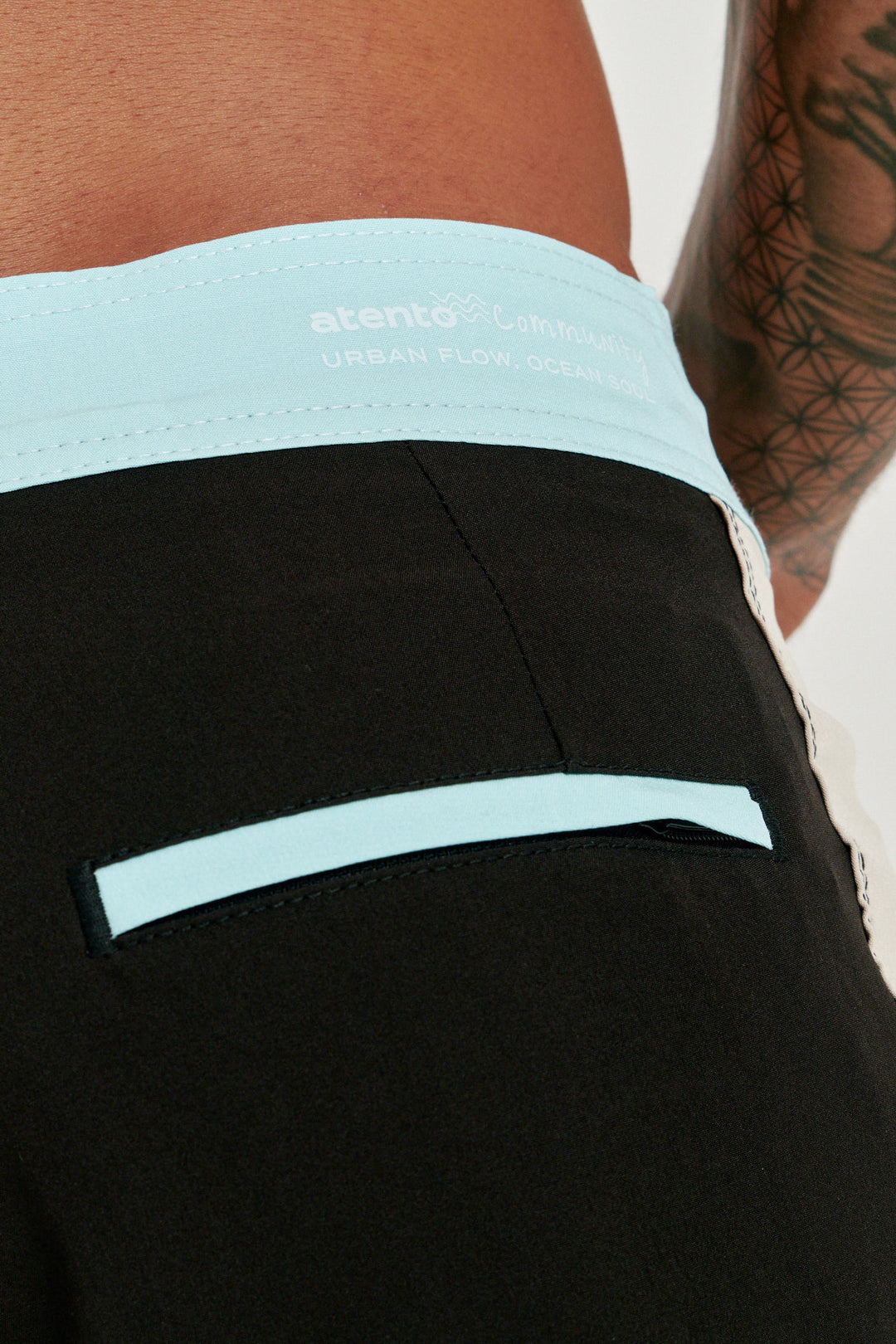 Boardshort Retro Faixa Lateral - Preto