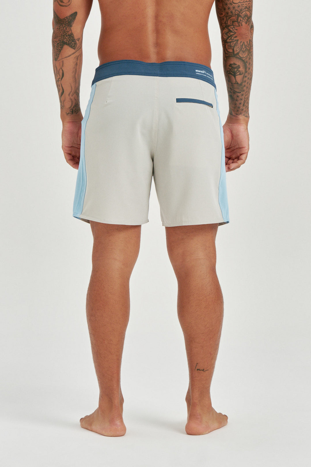 Boardshort Retro Faixa Lateral - Cinza