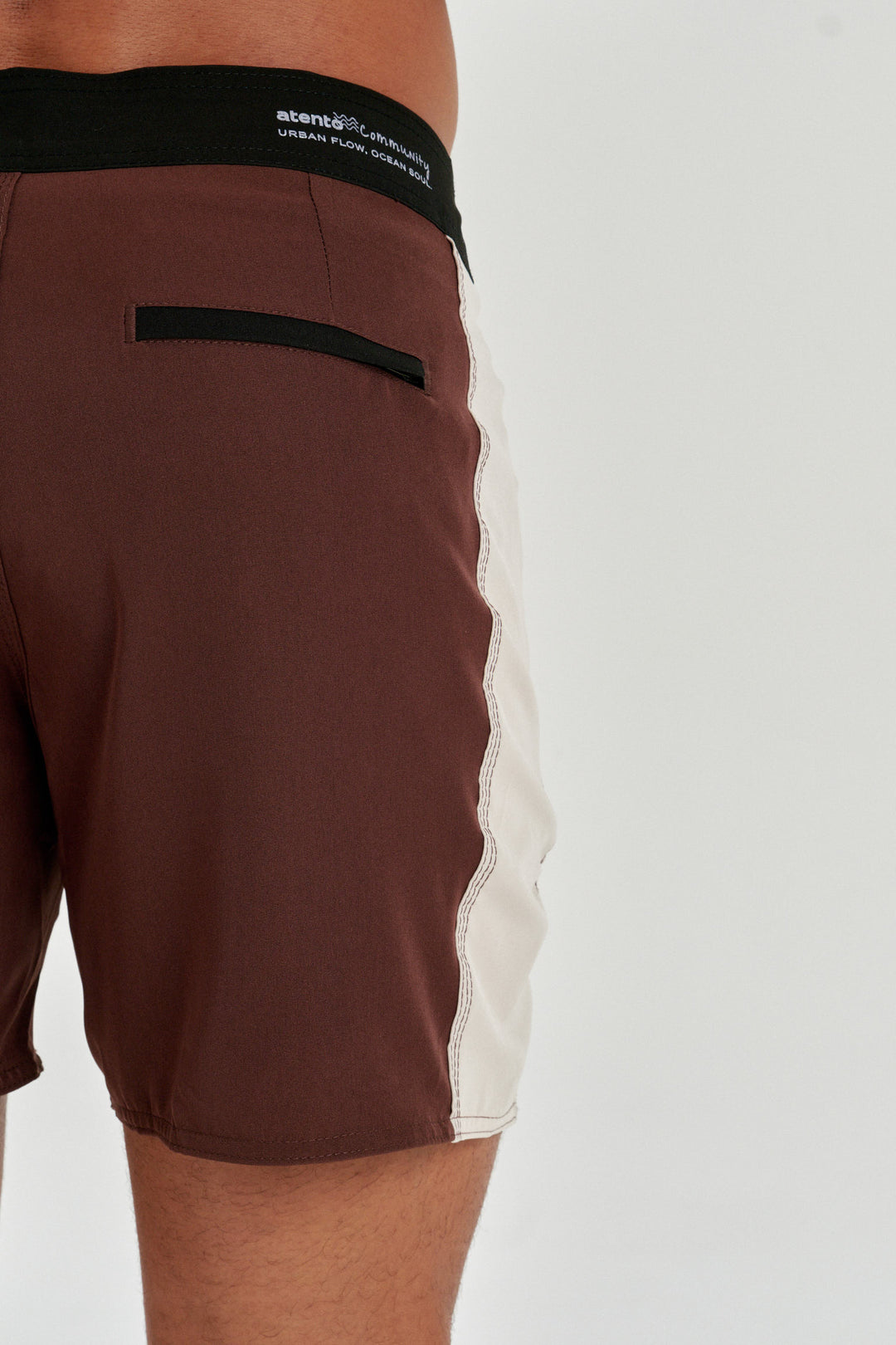Boardshort Retro Faixa Lateral -  Marrom