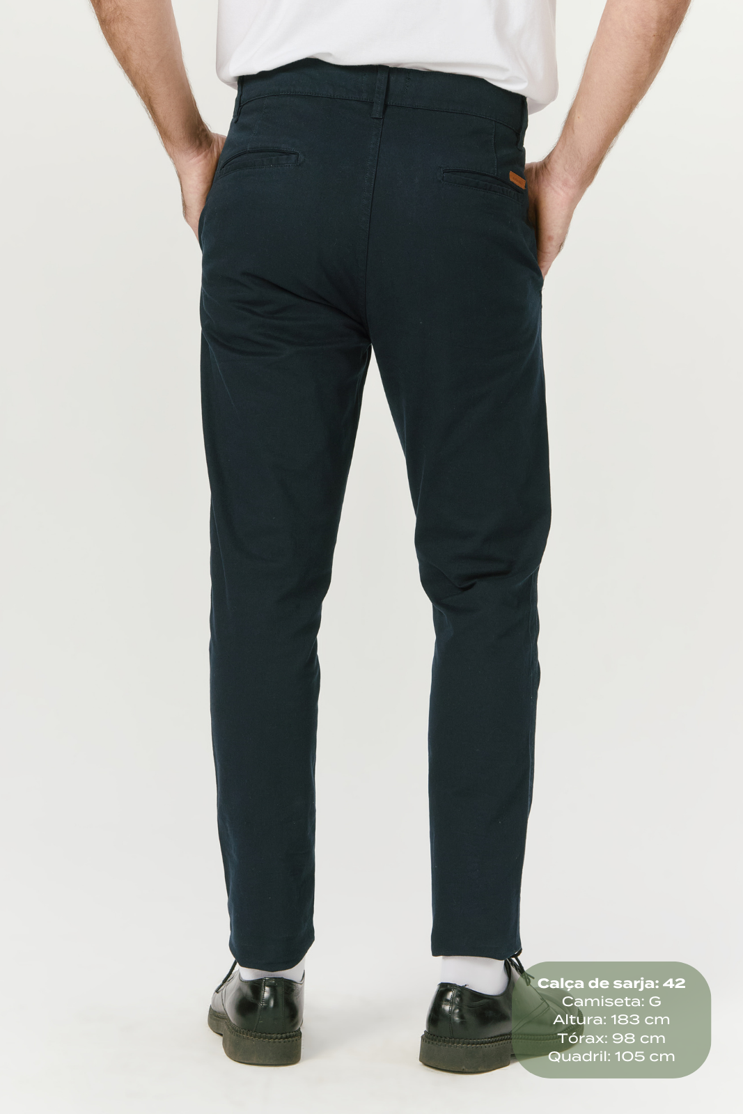 Calça de Sarja Slim Fit - Caqui