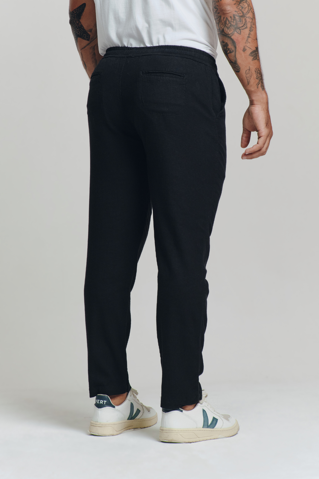 Calça de Linho Simple- Preta