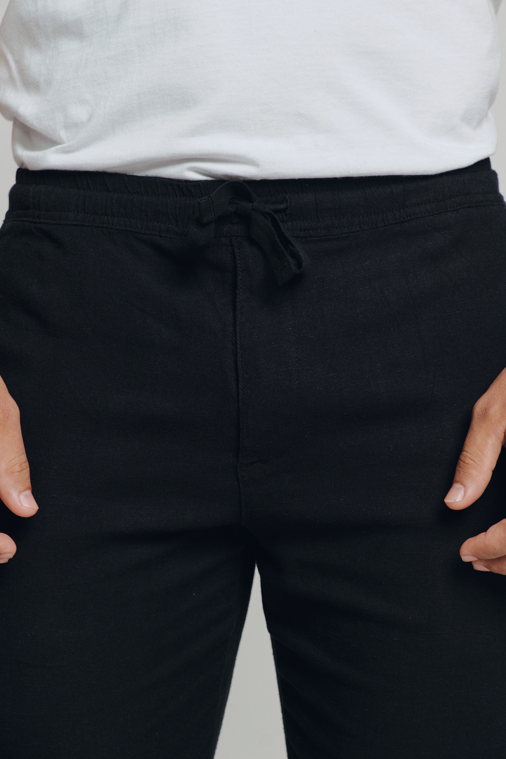 Calça de Linho Simple- Preta
