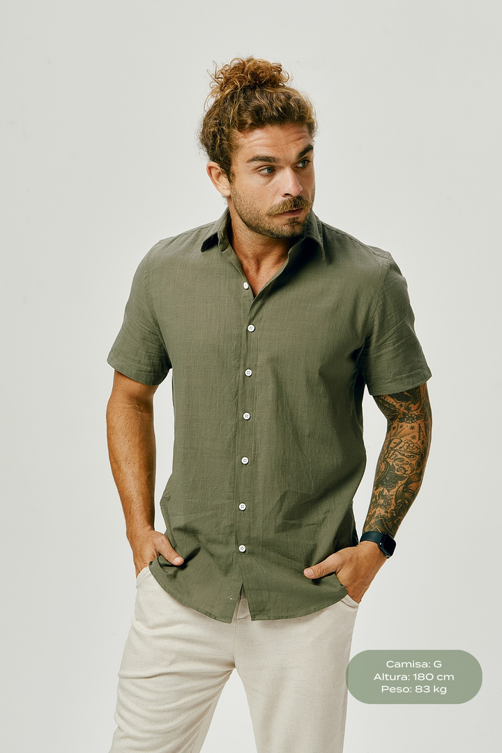 Camisa Cambray - Verde