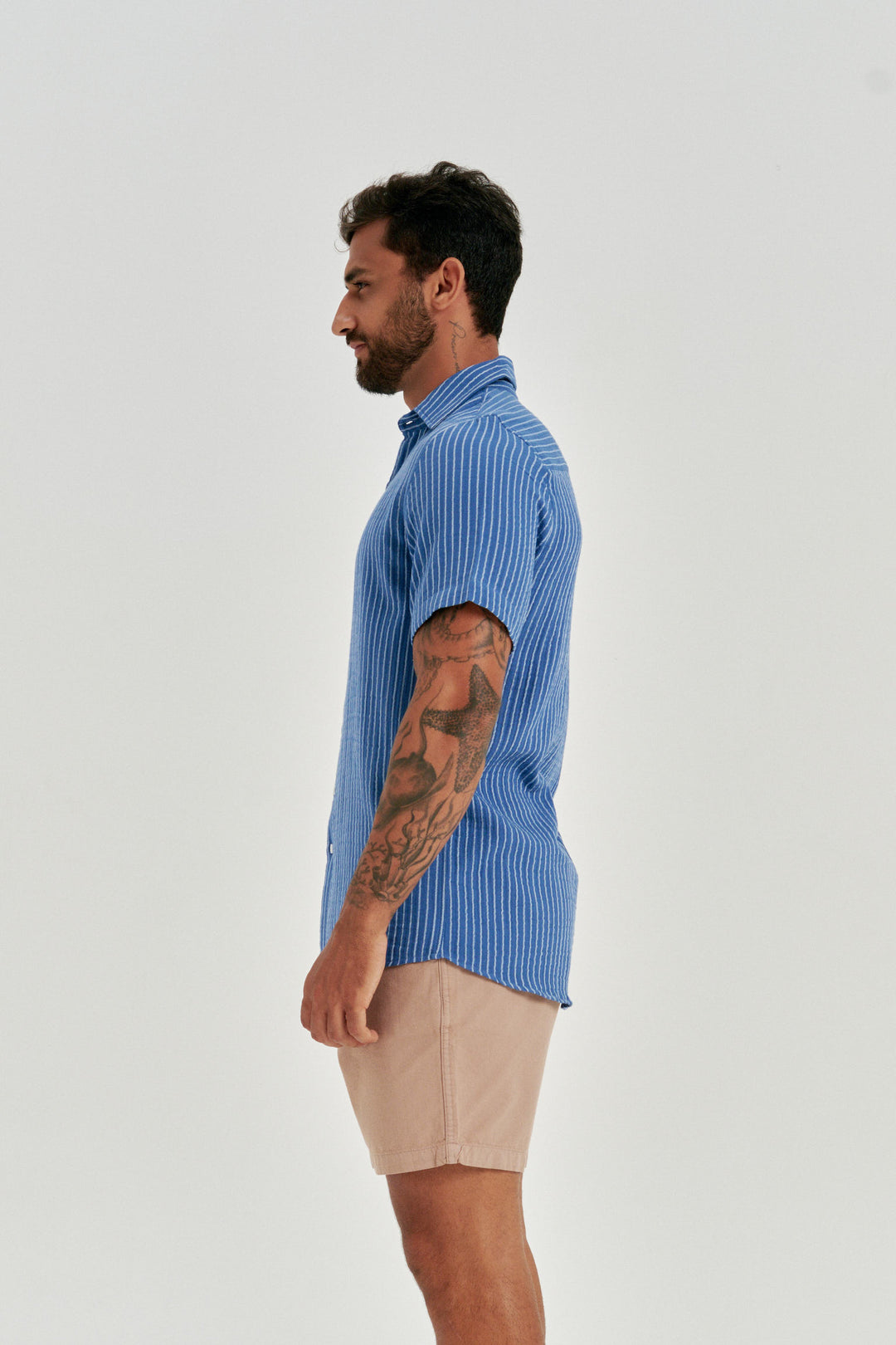 Camisa Stripe Listrada - Azul