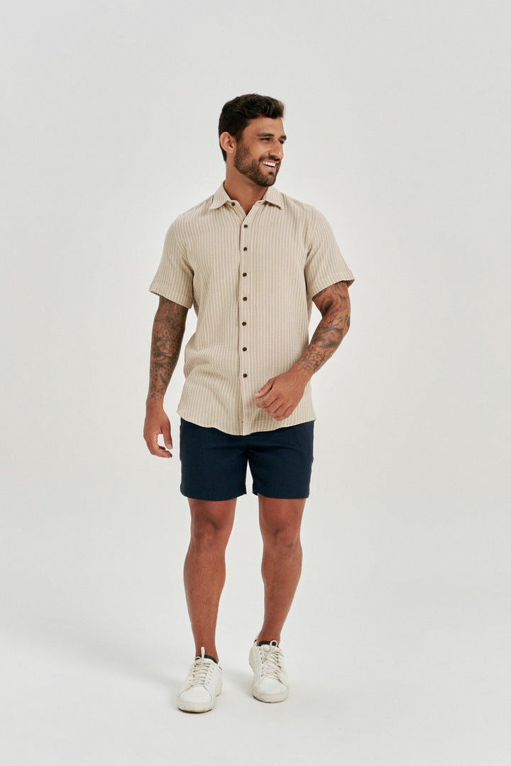 Camisa Stripe Listrada - Creme