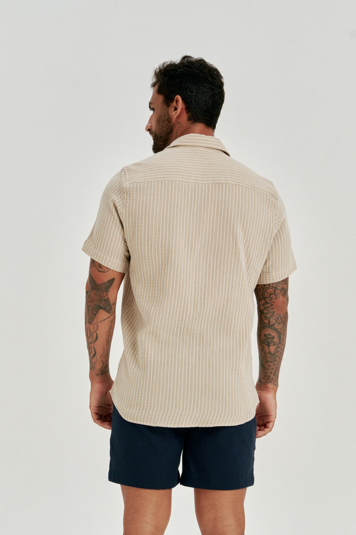 Camisa Stripe Listrada - Creme