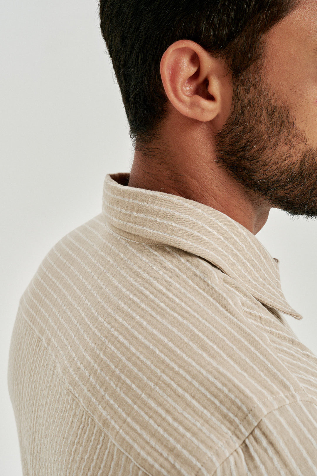 Camisa Stripe Listrada - Creme