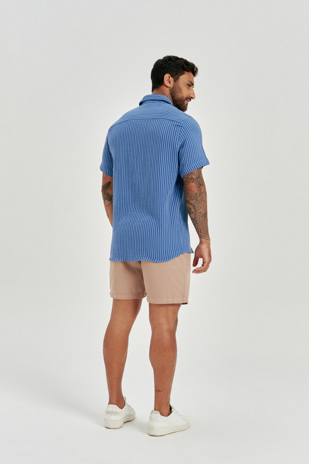 Camisa Stripe Listrada - Azul