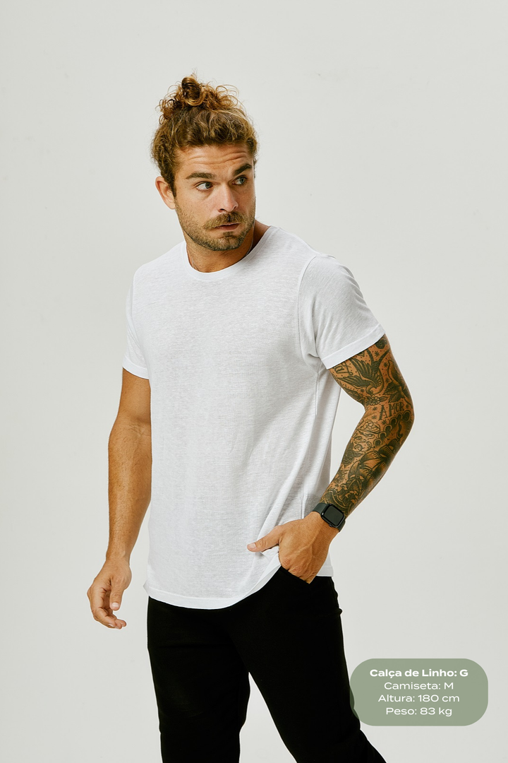 Camiseta de Linho Belga - Caqui