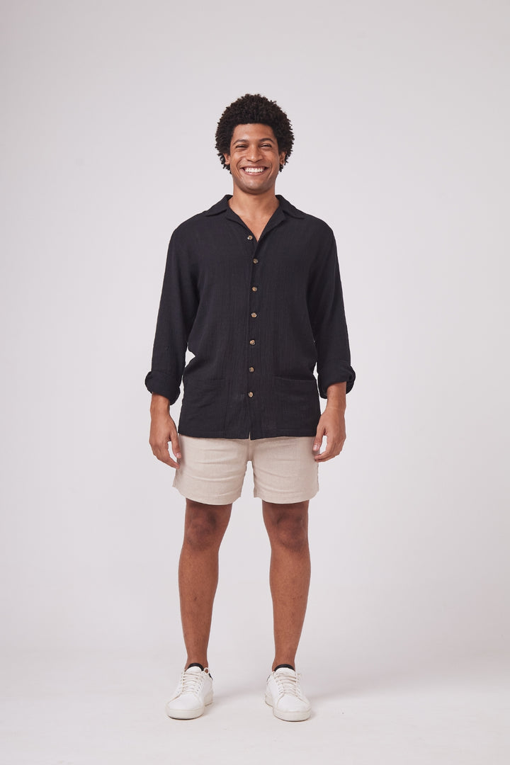 Camisa Rustic Gola Cubana - Preta