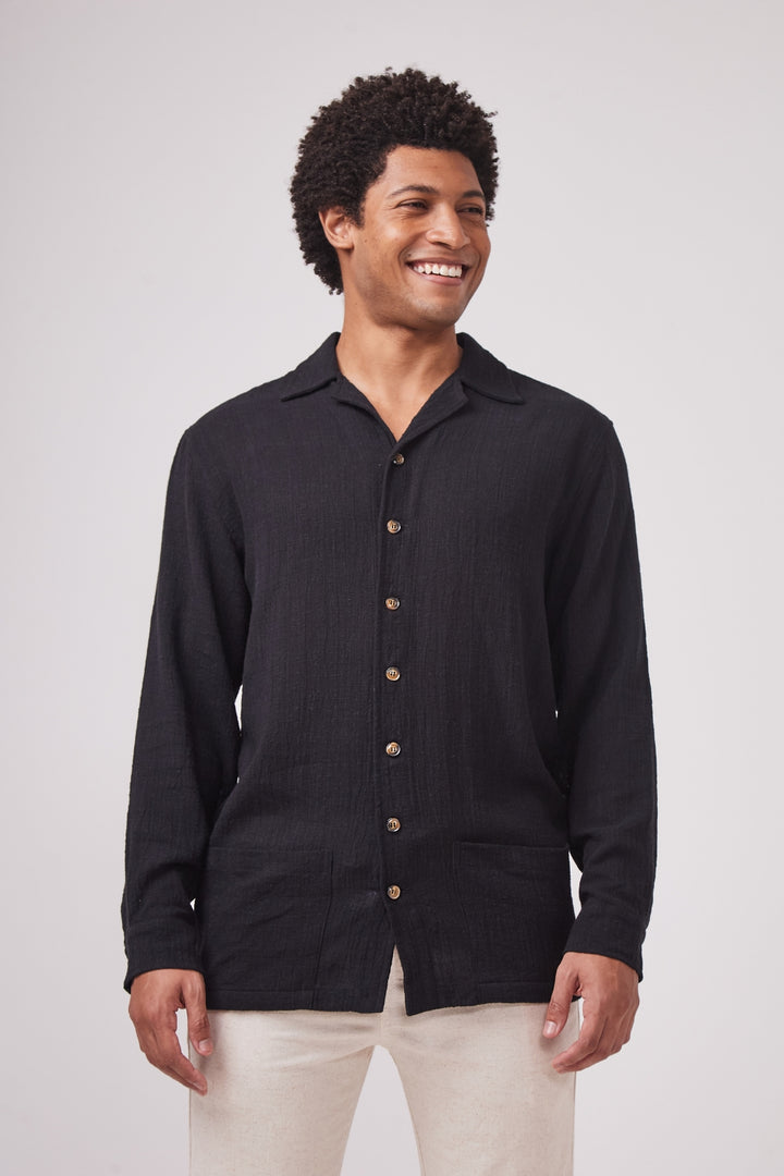 Camisa Rustic Gola Cubana - Preta