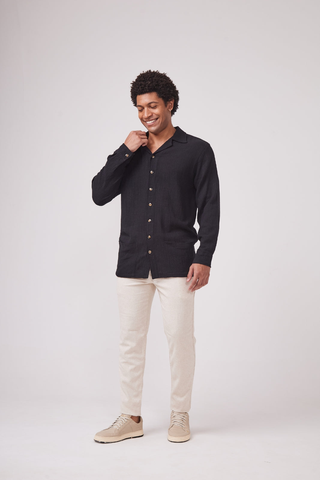 Camisa Rustic Gola Cubana - Preta