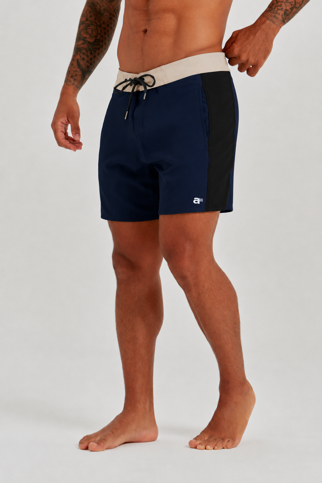 Boardshort Retro Faixa Lateral -  Azul Marinho