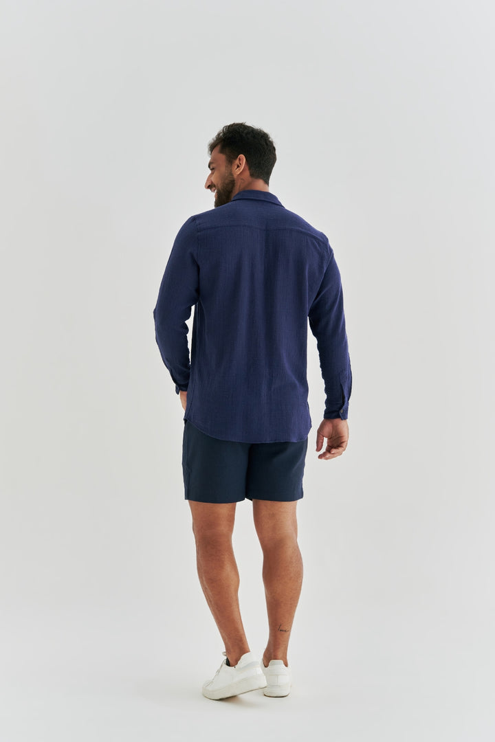 Camisa Mar Manga Longa - Azul Marinho