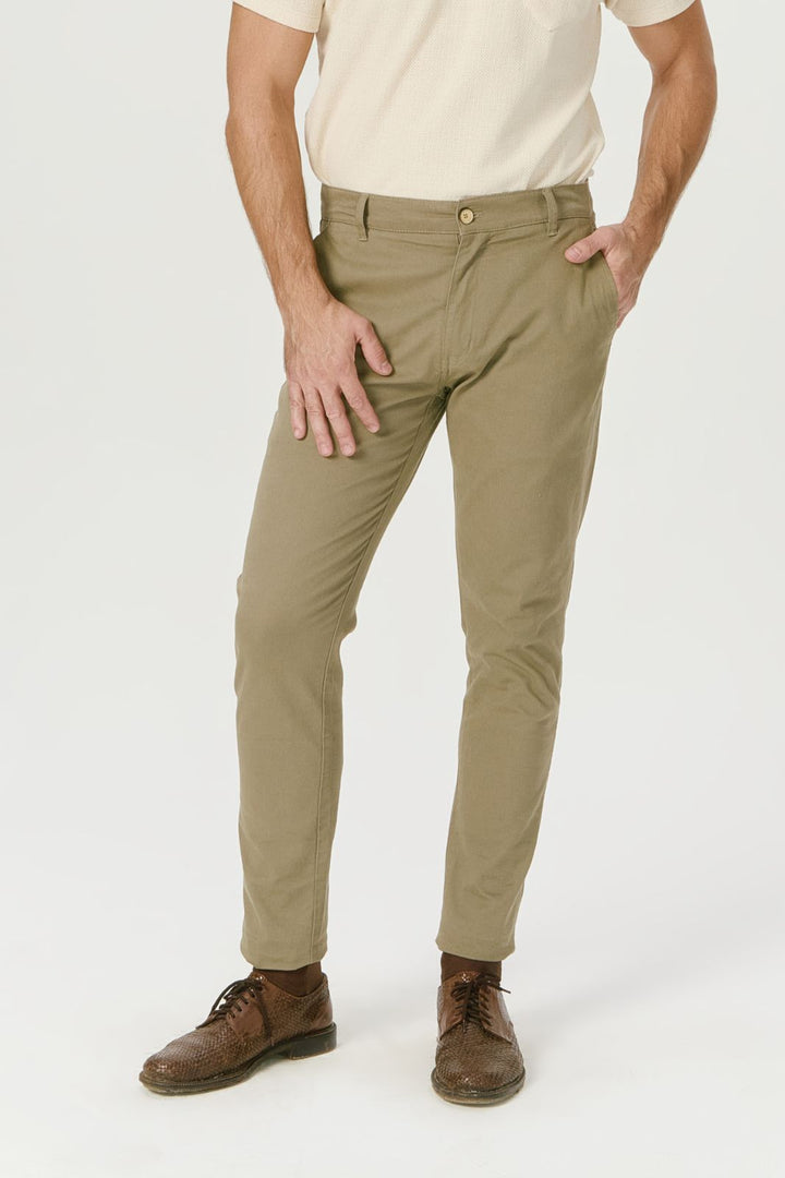 Calça de Sarja Atento - Slim Fit Verde