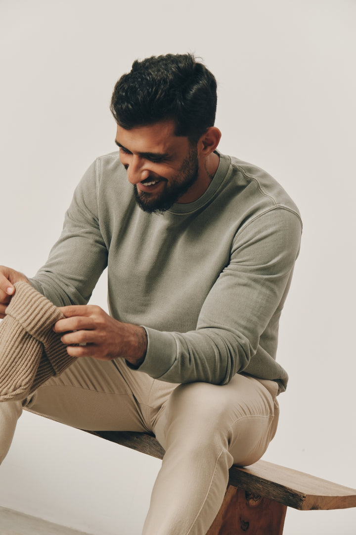 Blusa de Moletom Stone Orvalho - Verde