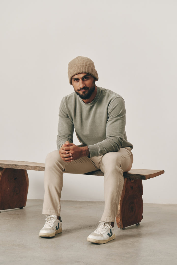 Blusa de Moletom Stone Orvalho - Verde