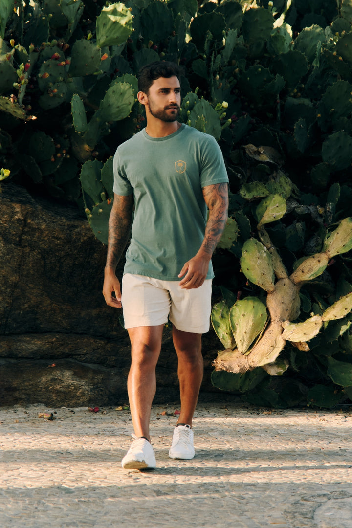 Camiseta Estonada - Golden Palm - Verde