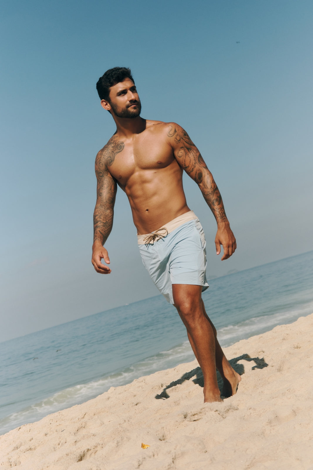 Boardshort Recorte- Azul Claro