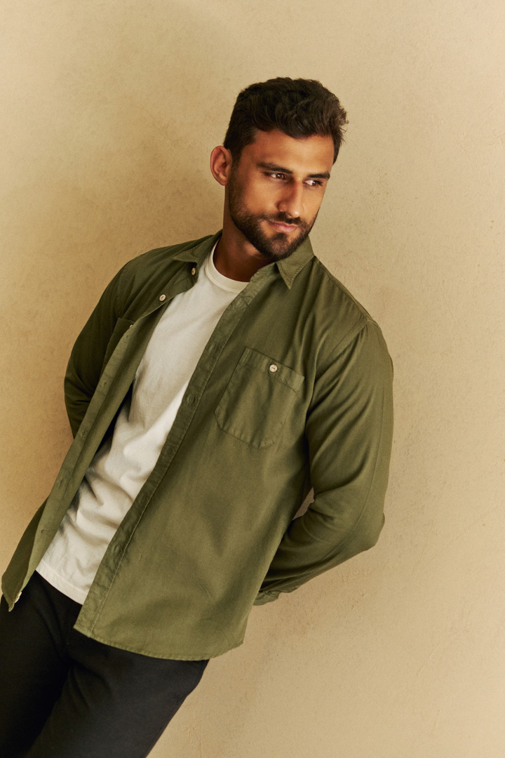 Camisa OverShirt Sarja Utility - Verde