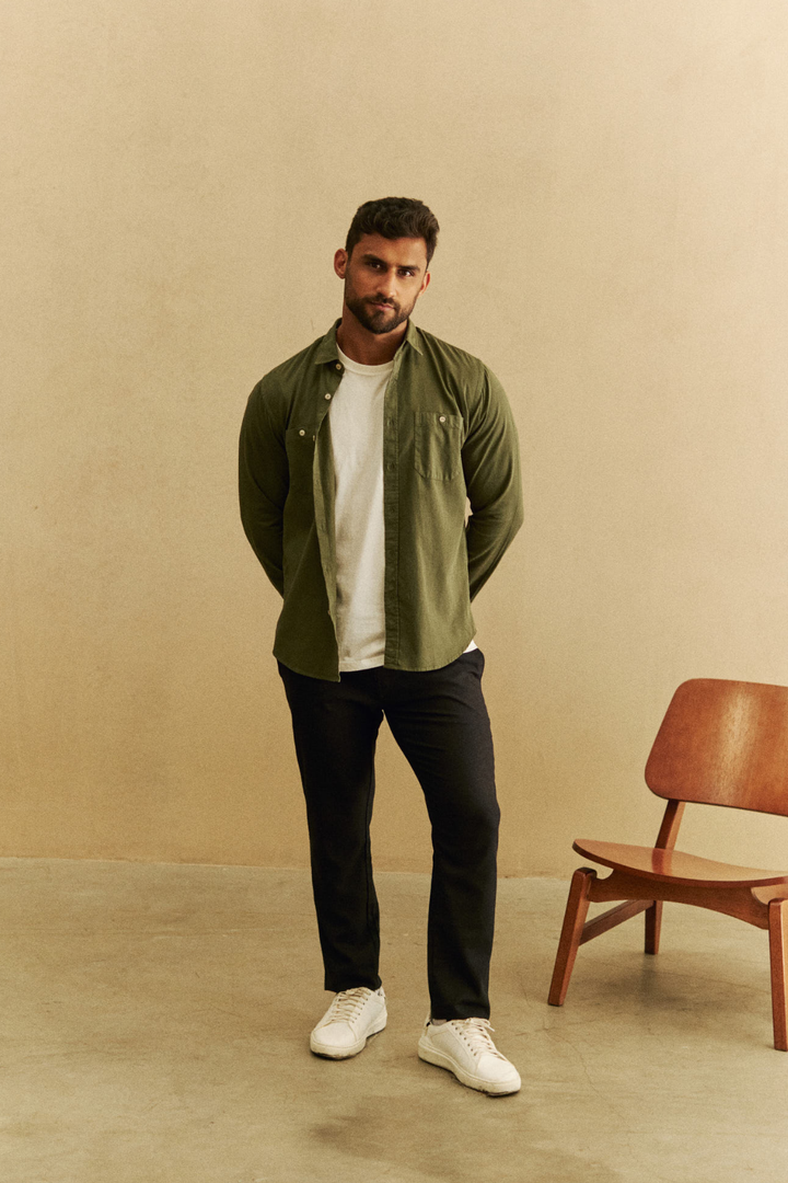 Camisa OverShirt Sarja Utility - Verde