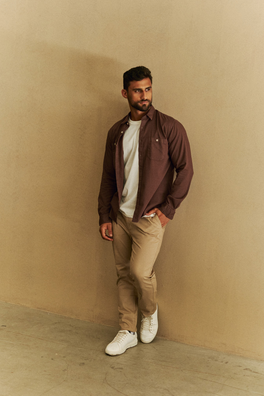 Camisa OverShirt Sarja Utility - Marrom