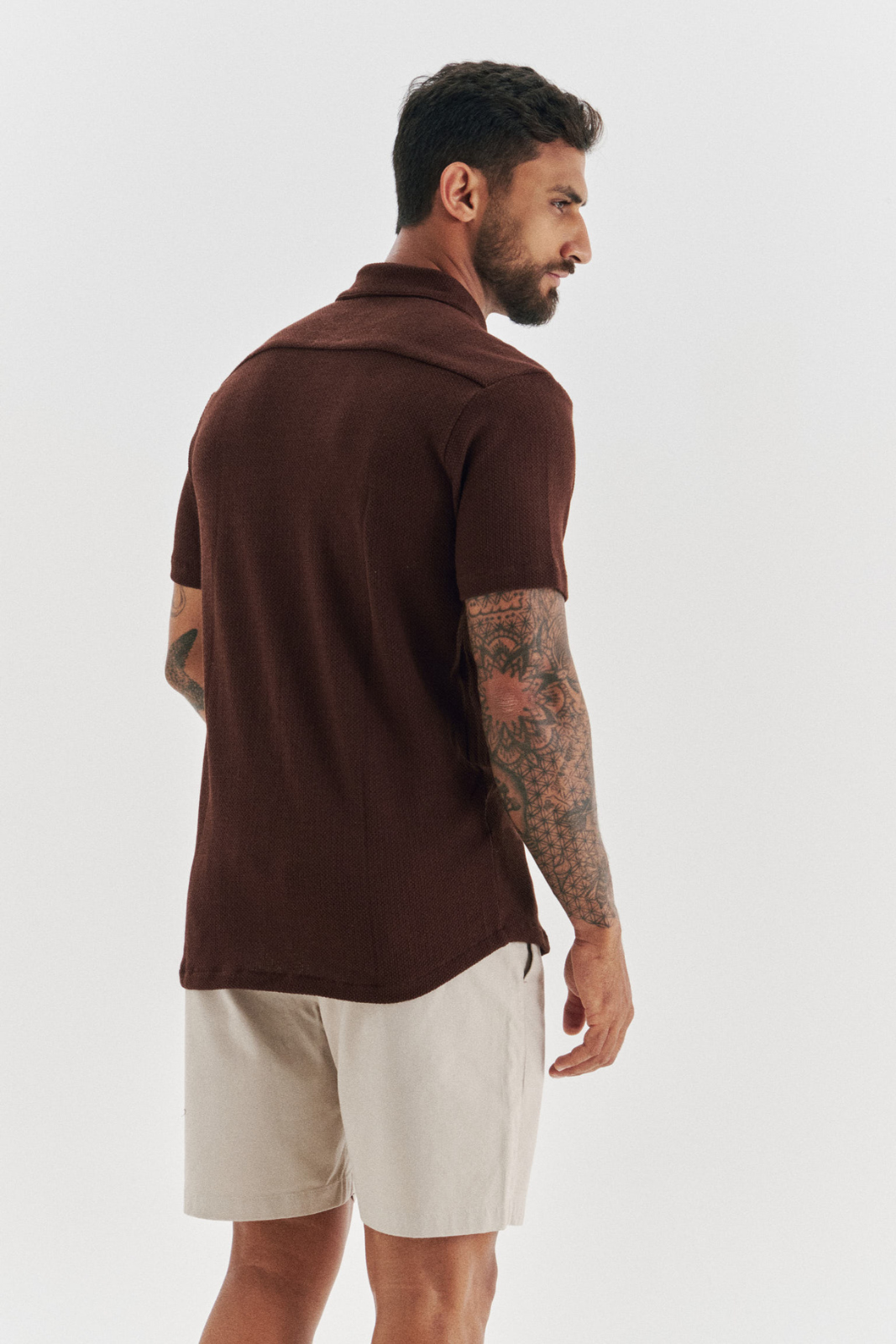 Camisa Texture - Marrom