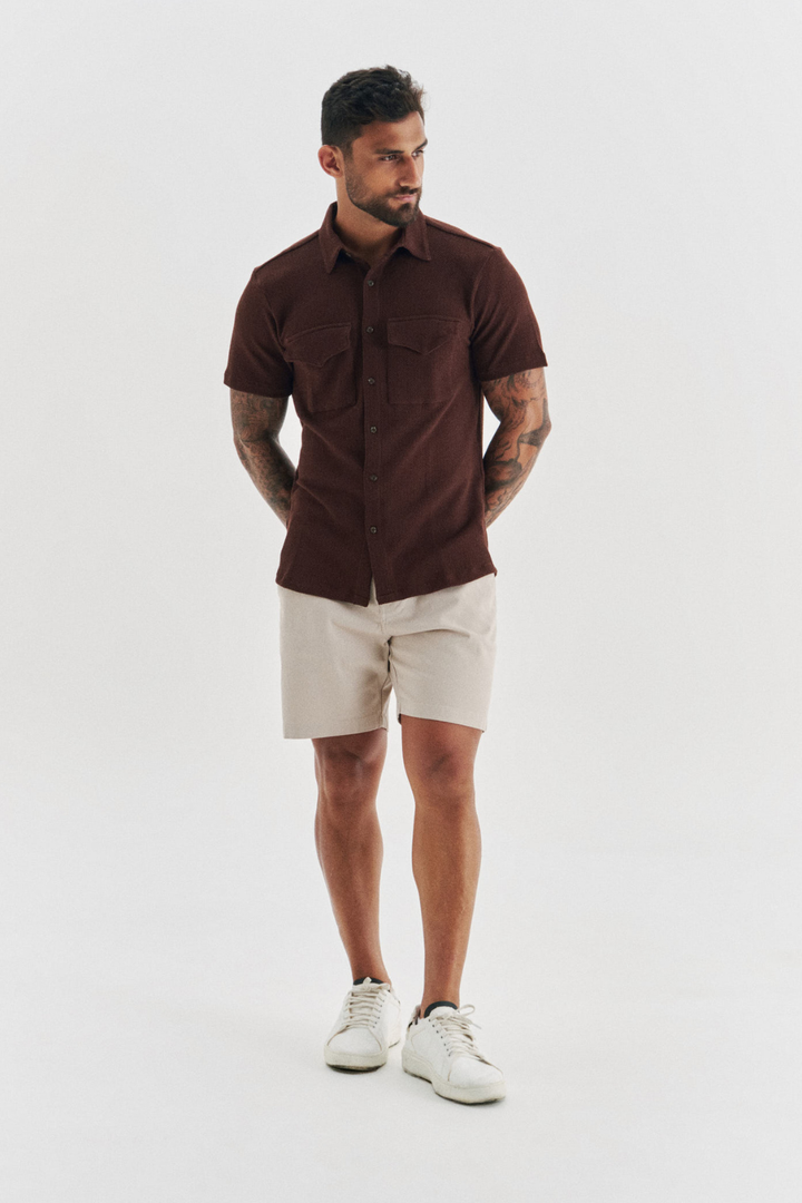 Camisa Texture - Marrom