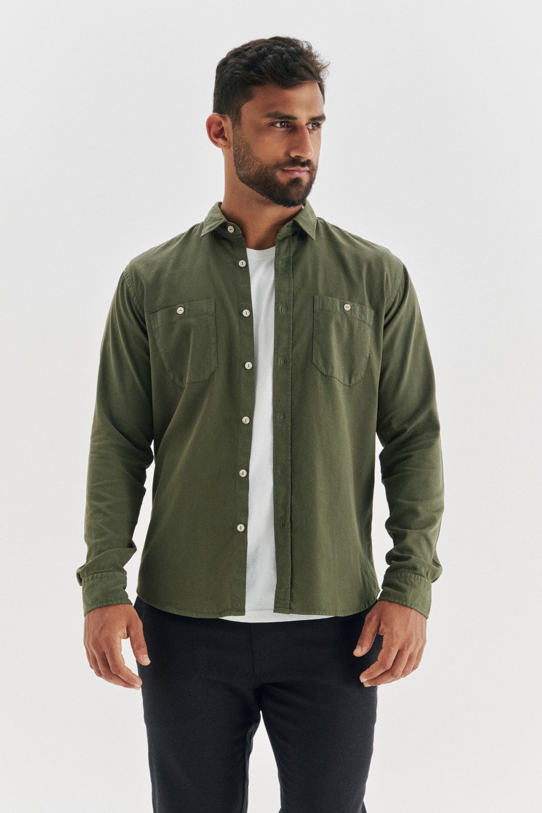 Camisa OverShirt Sarja Utility - Verde